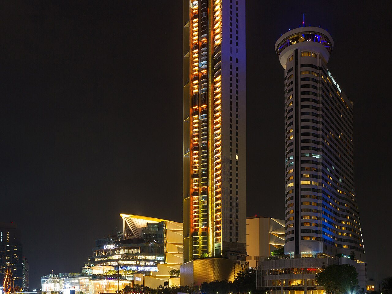 ICONSIAM on the riverfront — where the countdown fireworks are launched